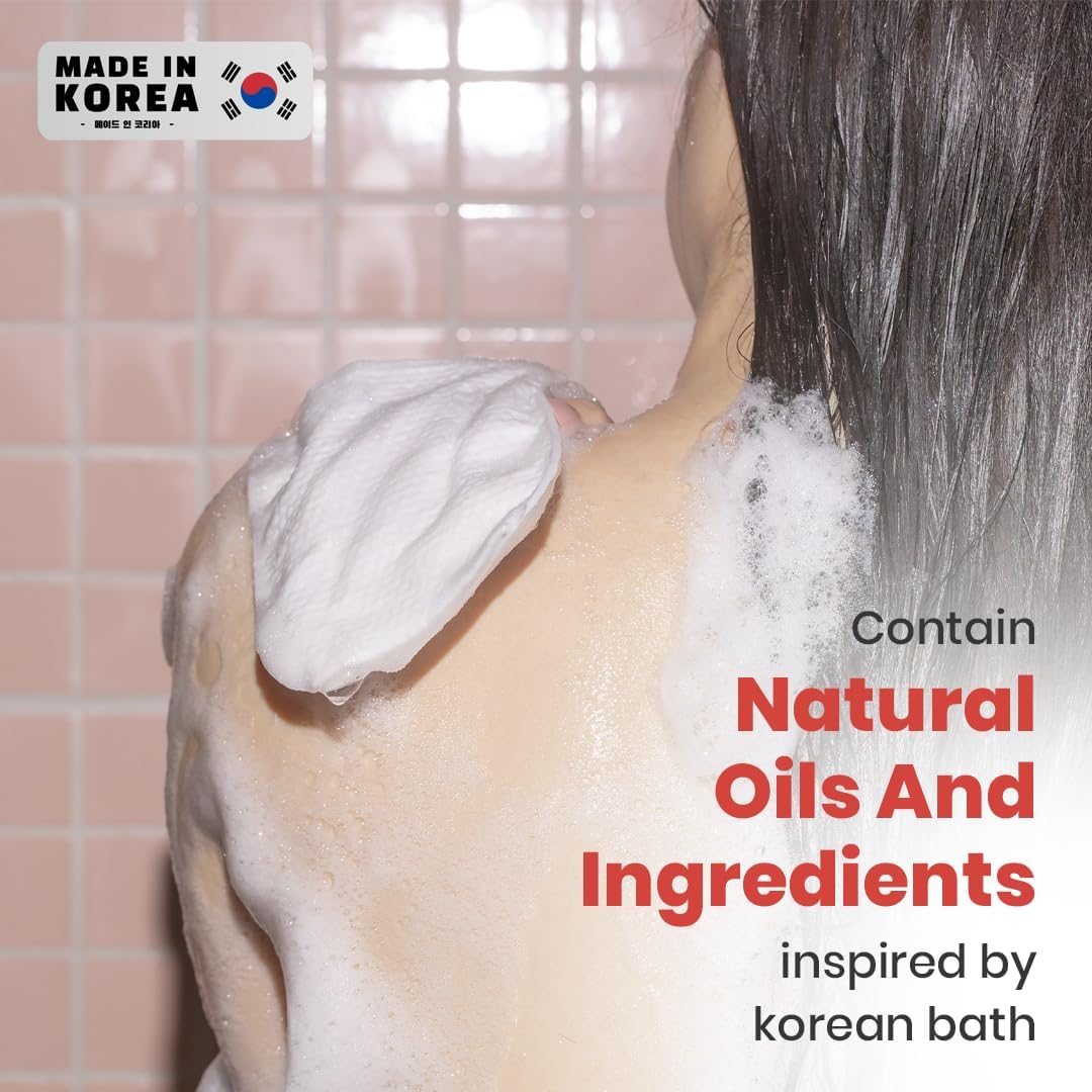 Mom's Bath Recipe Body Peeling Pad Trouble Care, Acne Remover All in One Bubble Body Wash & Scrub Gloves with BHA & Cica, Exfoliating Washcloth for Dead Skin Cells, Body Acne Breakouts, 8 Sheets - Glam Secret