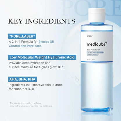 MEDICUBE Zero Pore Toner - Glam Secret