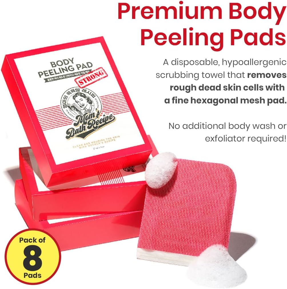Exfoliating body peeling pads for smooth soft skin