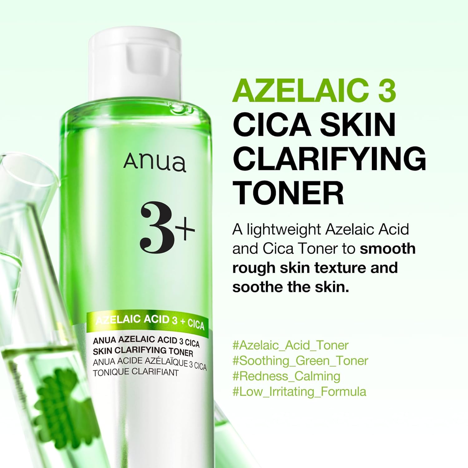 ANUA Azelaic Acid 3 + CICA Skin Clarifying Toner 250ml for sensitive skin