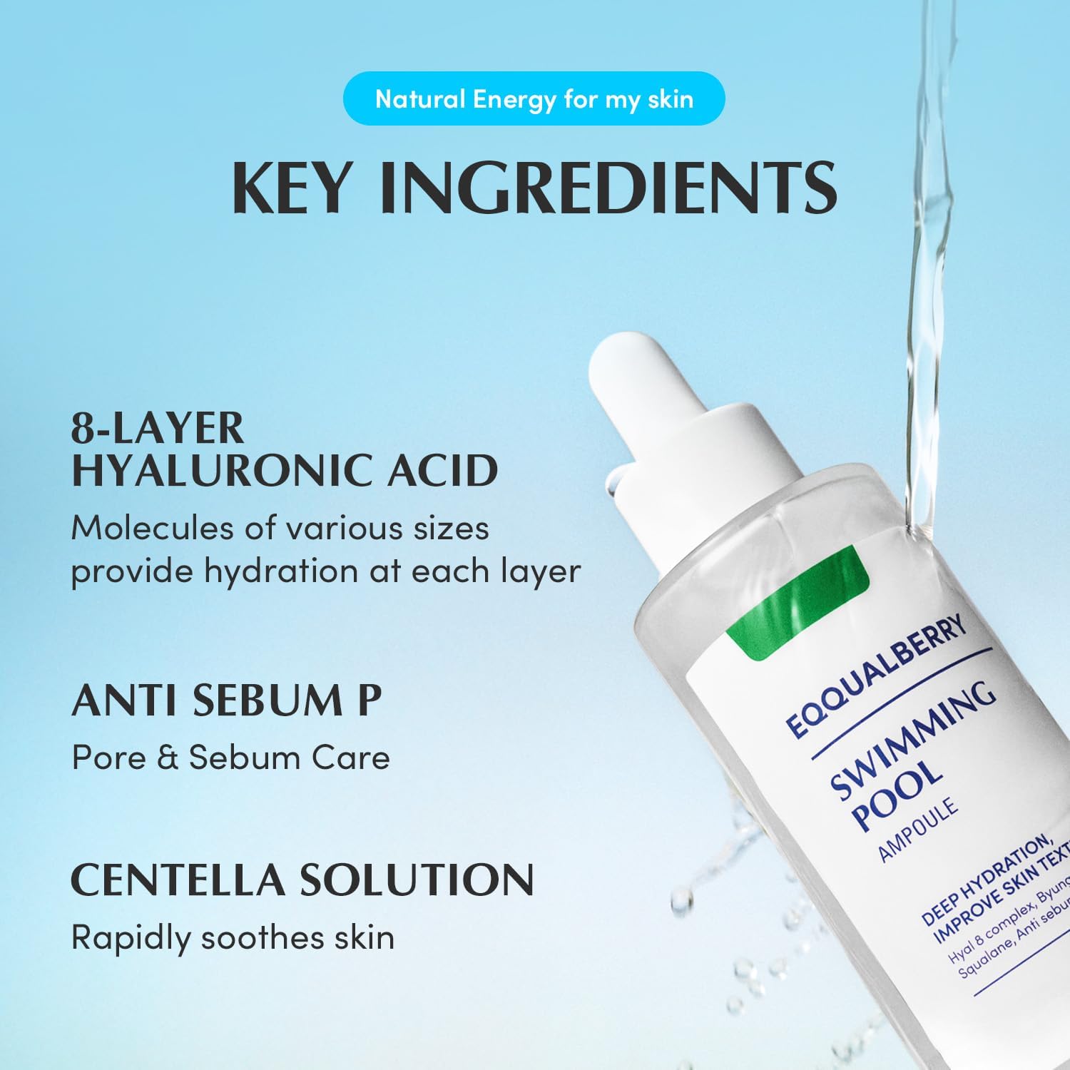 EQQUALBERRY Swimming Pool Ampoule 50ml - Glam Secret