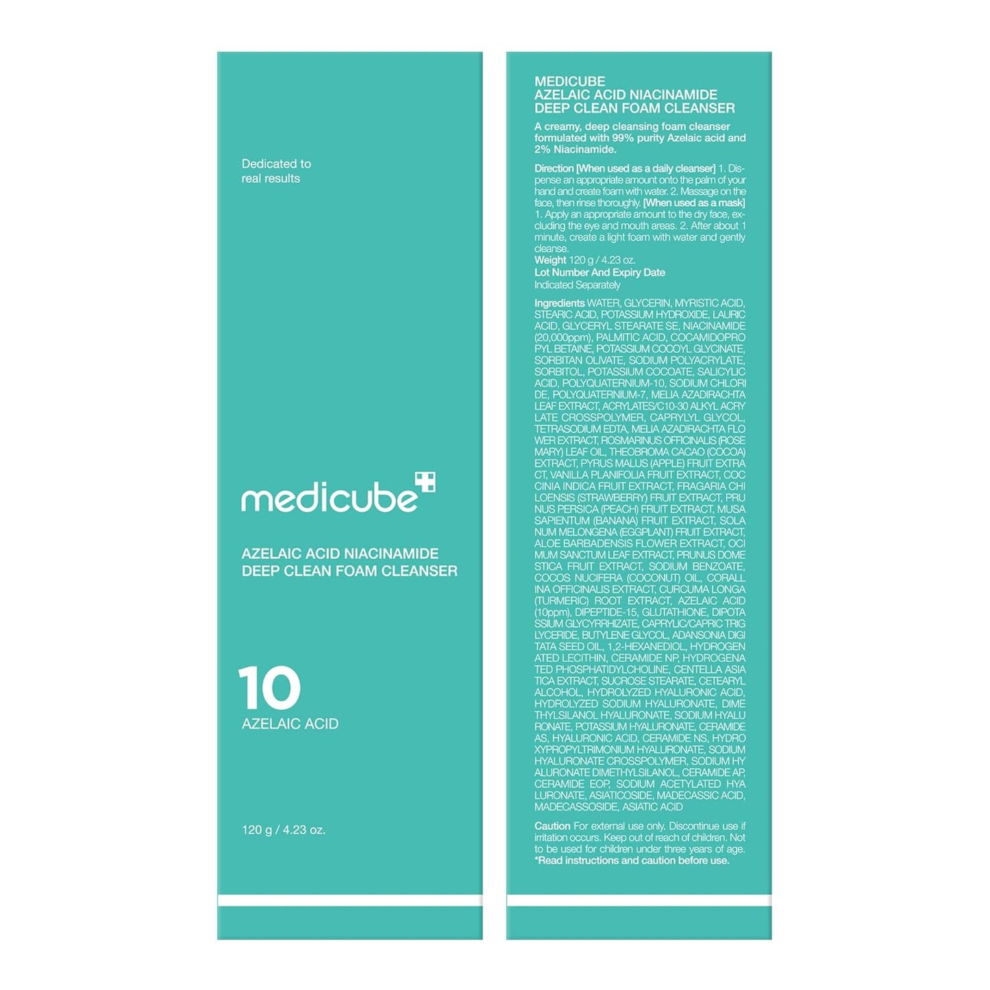 Medicube - Azelaic Acid Niacinamide Deep Clean Foam Cleanser 120g