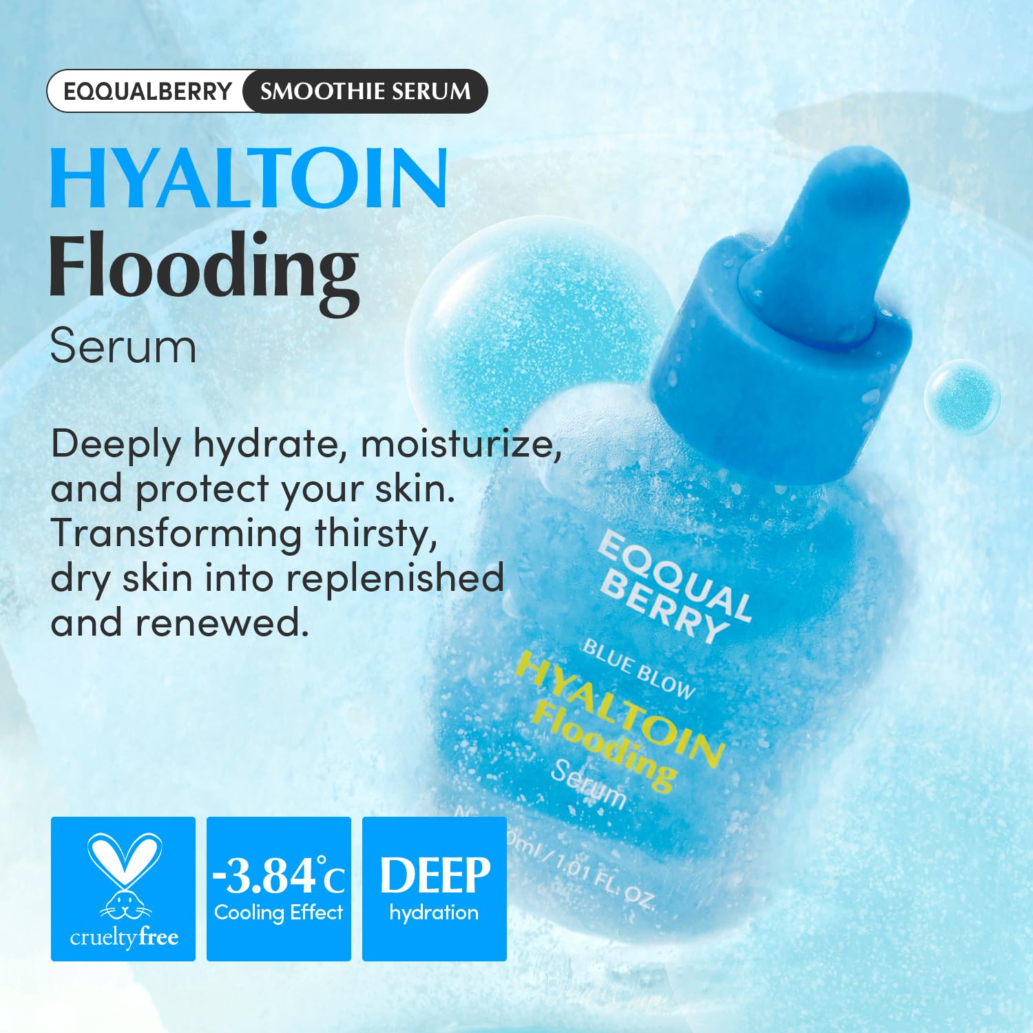 EQQUALBERRY Hyaltoin Flooding Serum - Glam Secret