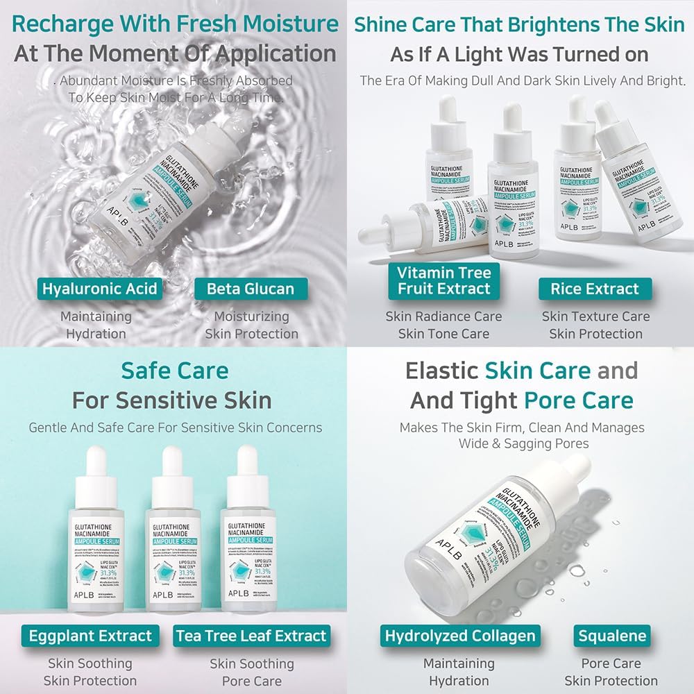 APLB Glutathione Niacinamide Ampoule Serum - Glam Secret