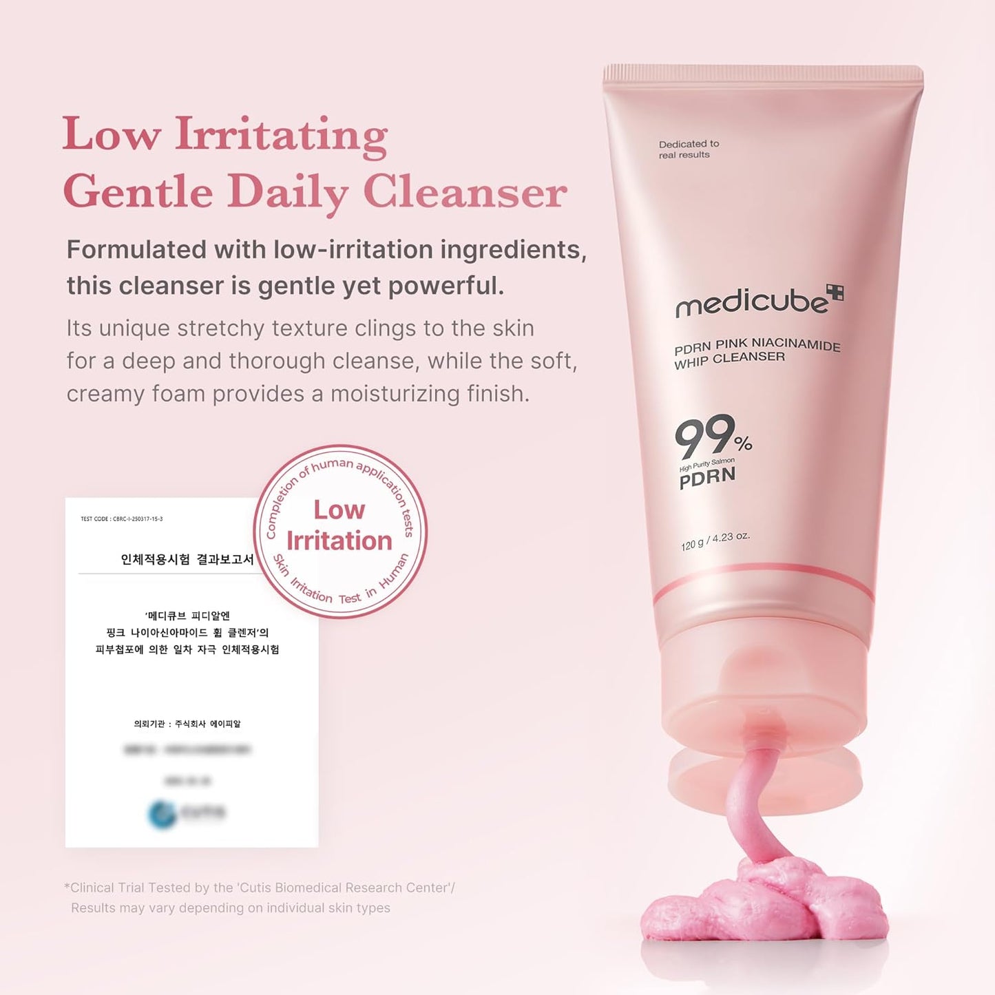 Medicube - PDRN Pink Niacinamide Whip Cleanser 120g