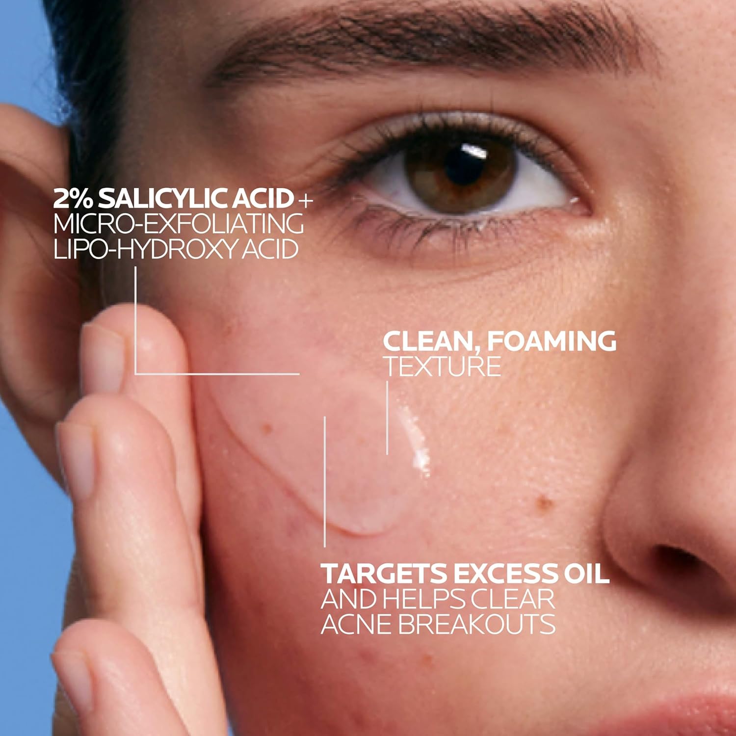 Cerave Effaclar medicated gel cleanser in a pump bottle, suitable for oily and acne-prone skin, with a clear gel texture.