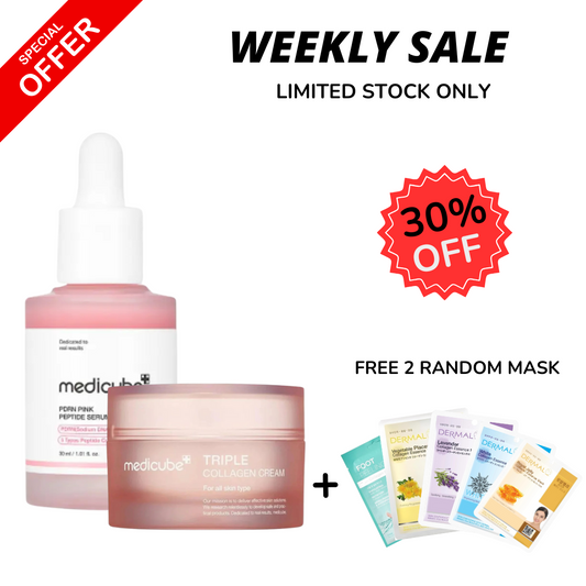 WEEKLY FLASH DEALS MEDICUBE Pink Peptide Serum & Triple Collagen Cream