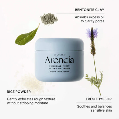 ARENCIA Blue Hyssop cleanser texture at Glam Secret UAE
