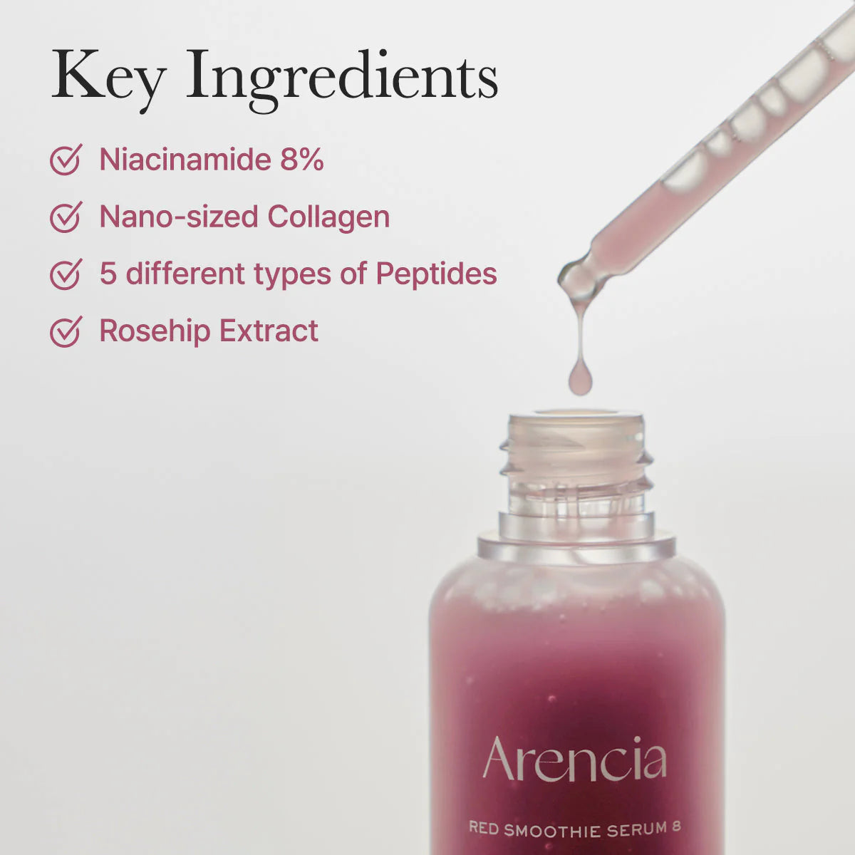 ARENCIA serum for fine lines texture and glass skin glow
