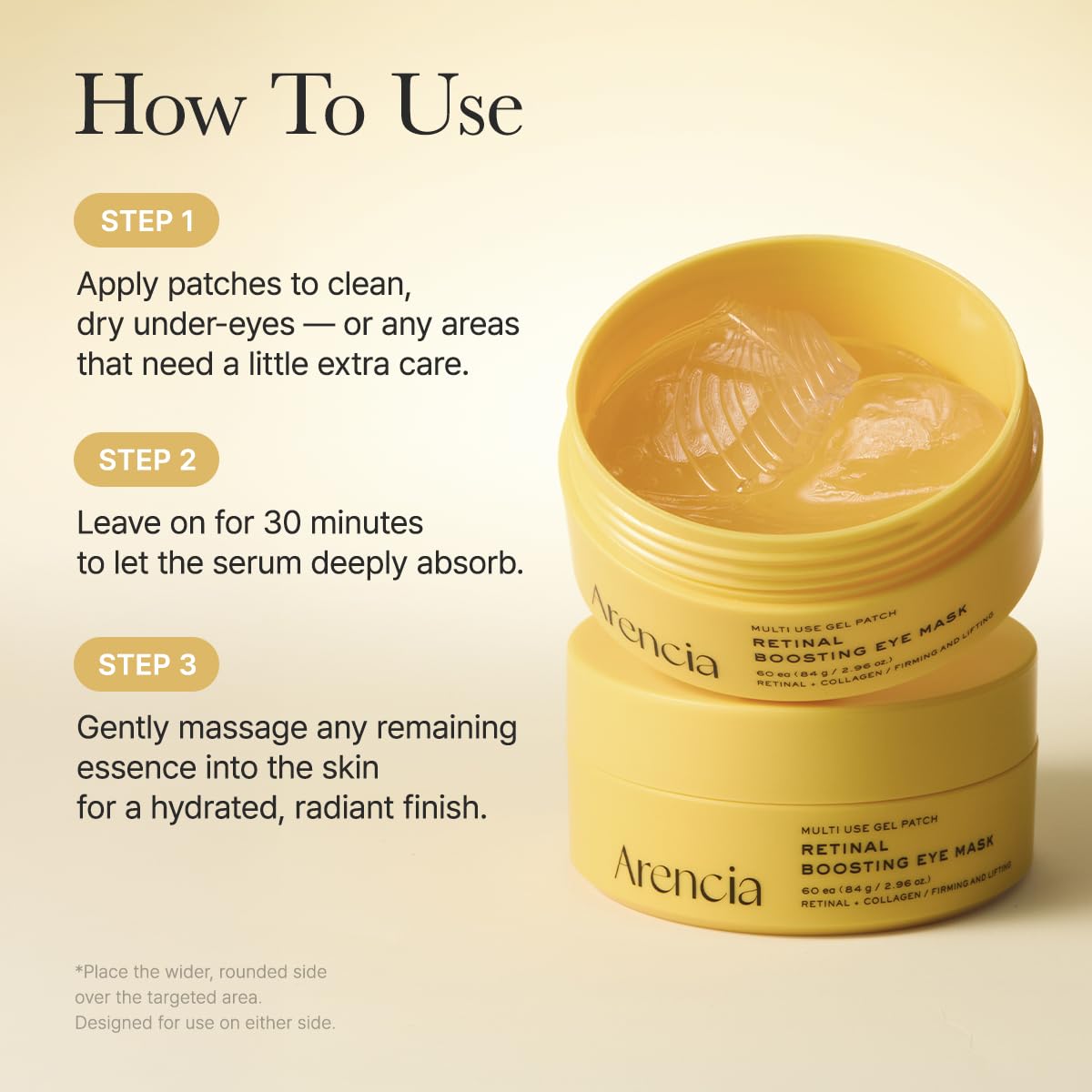 Arencia Korean hydrogel eye patches with retinal