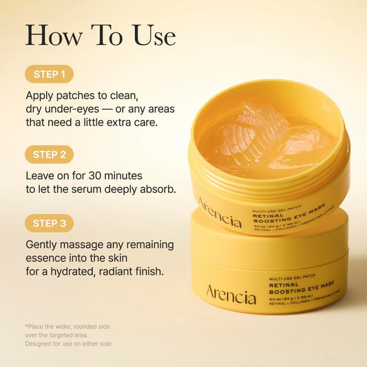 Arencia Korean hydrogel eye patches with retinal