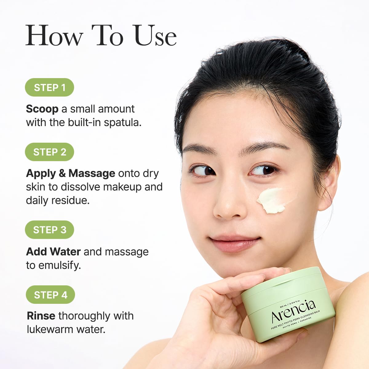 Arencia Pore Melt cleansing balm texture at Glam Secret UAE
