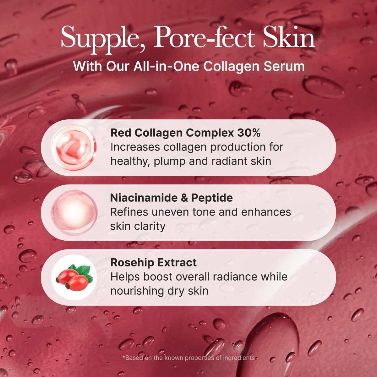 Arencia pore-tightening collagen serum for glass skin