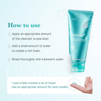 Azelaic acid niacinamide cleanser for smoother skin texture glam secret