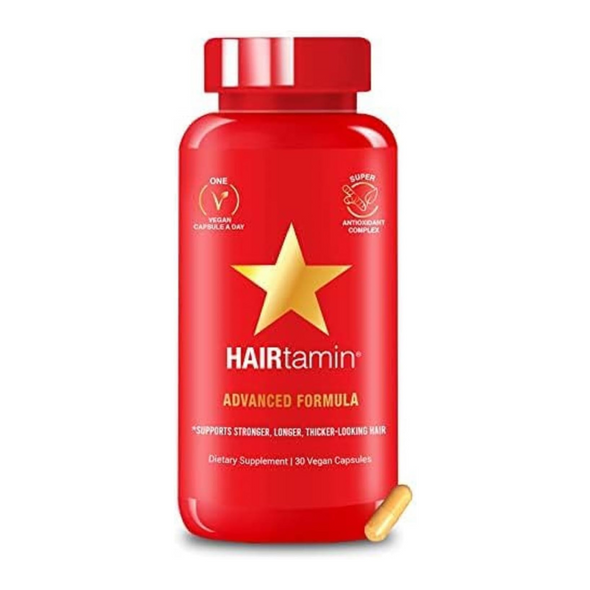 HAIRtamin Vegan Hair Vitamins for Faster Hair Growth | Natural Biotin Capsules for Healthy Hair, Skin & Nails