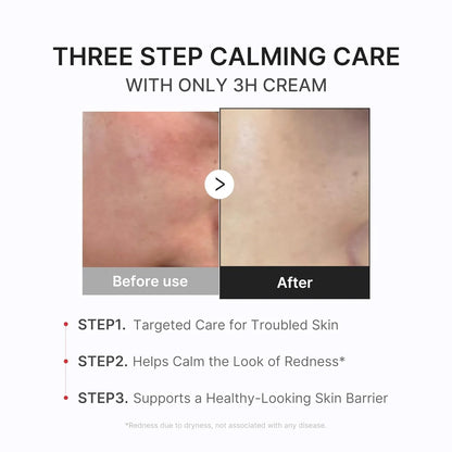 Medicube 3H Relief Cream, a Korean barrier repair cream with a smooth, hydrating texture in a white jar.