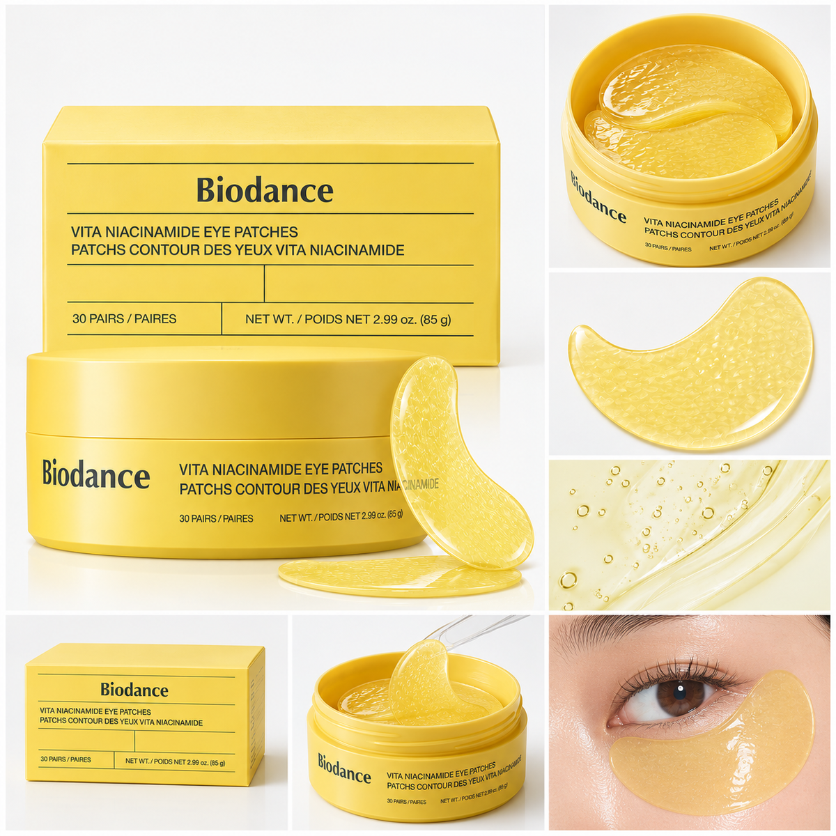 Biodance Vita Niacinamide Eye Patches 30 Pairs front packaging