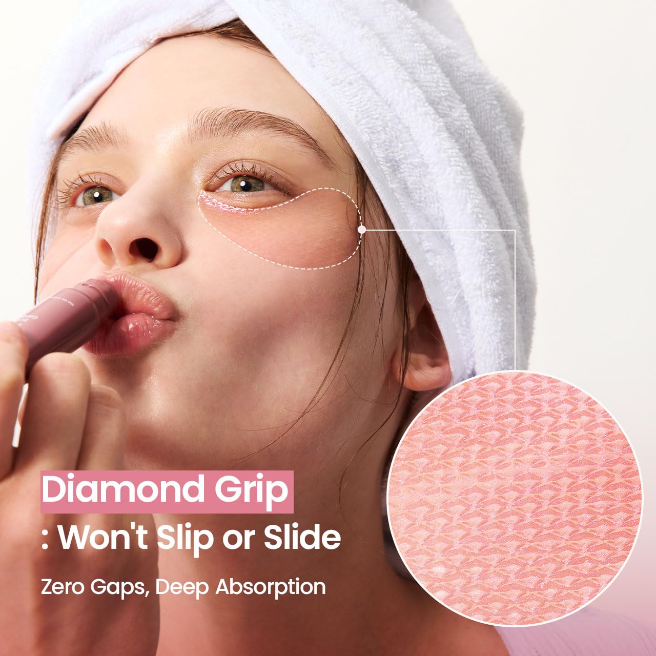 Biodance pink hydrogel eye patches with collagen and peptides 