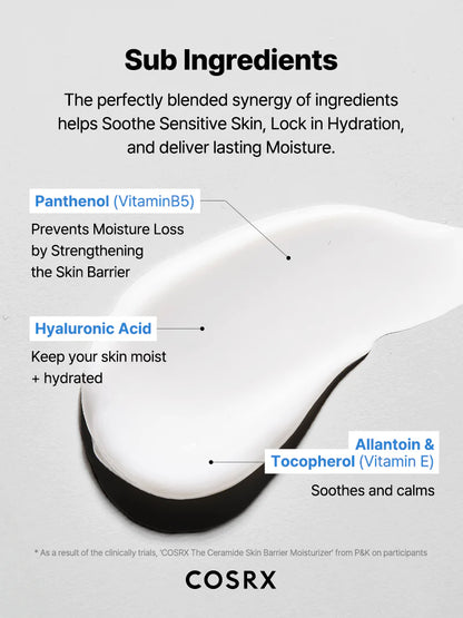 COSRX The Ceramide Skin Barrier Moisturizer in 80ml, a Korean moisturizer with ceramides for nourishing and hydrating skin.
