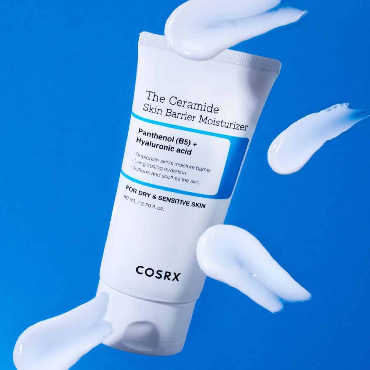 COSRX The Ceramide Skin Barrier Moisturizer in a 80ml jar, a Korean moisturizer with soothing, hydrating ceramide formula.