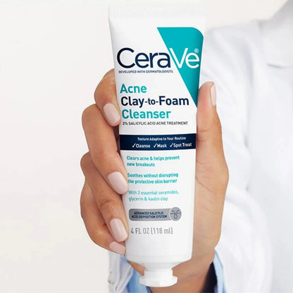 CERAVE Clay To Foam Acne Face Wash 118ml