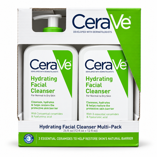 CeraVe Hydrating Facial Cleanser Multi-Pack, two 355ml bottles duo set