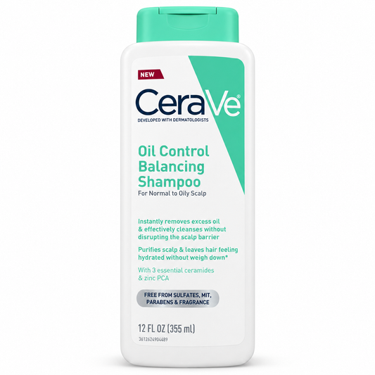 CeraVe Oil Control Balancing Shampoo 355ml for Normal to Oily Scalp