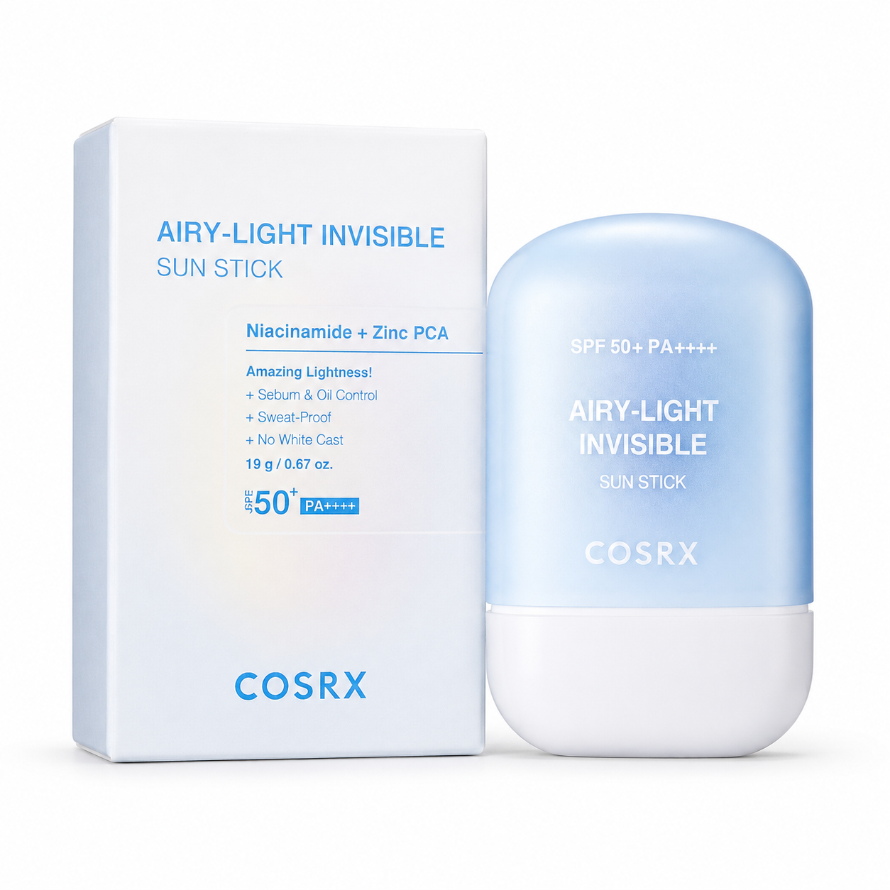 COSRX Airy-Light Invisible Sun Stick SPF50+ PA++++ 19g with box Glam secret
