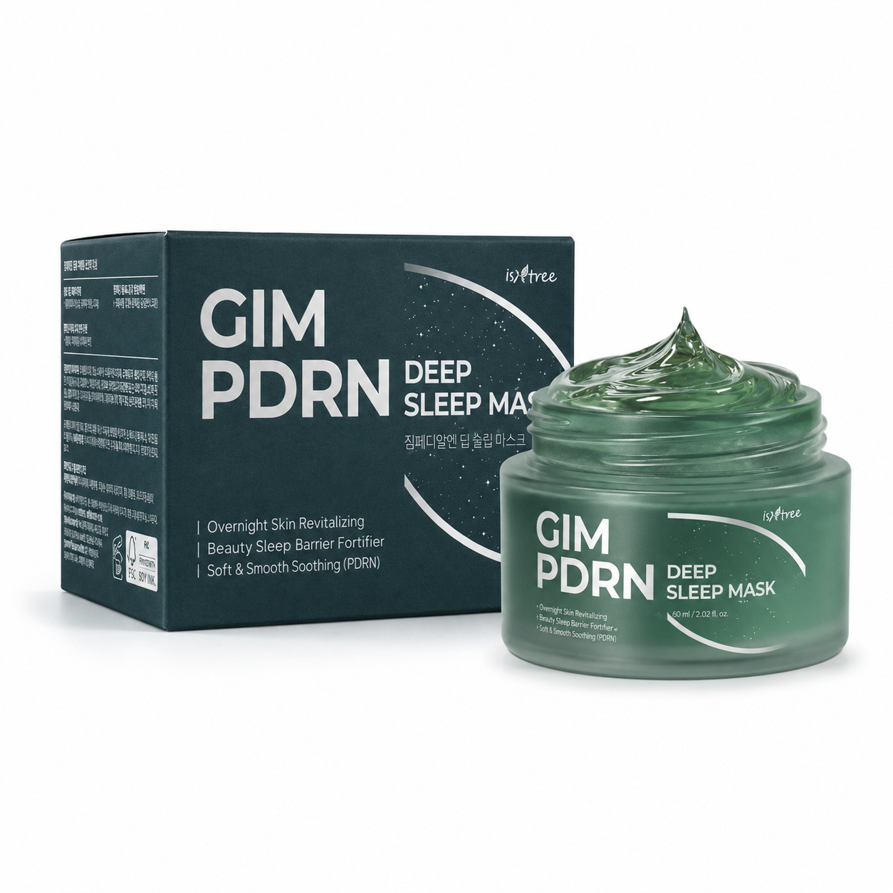 Isntree GIM PDRN Deep Sleep Mask 80ml with product box on white background