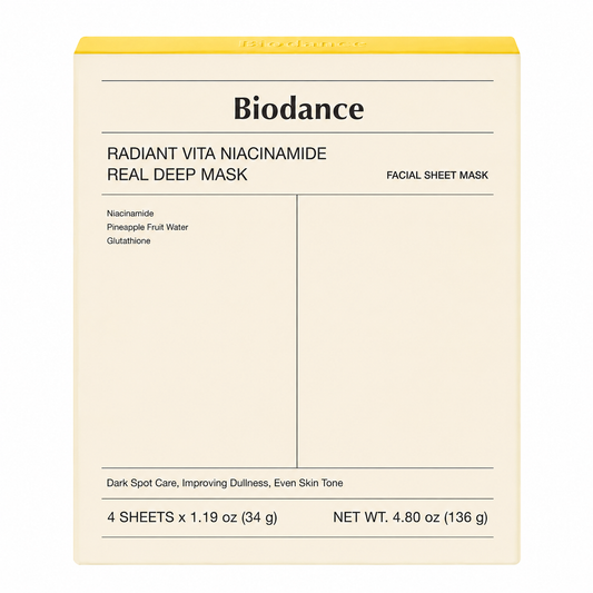 Biodance Radiant Vita Niacinamide Real Deep Mask 4 Piece at Glam Secret UAE