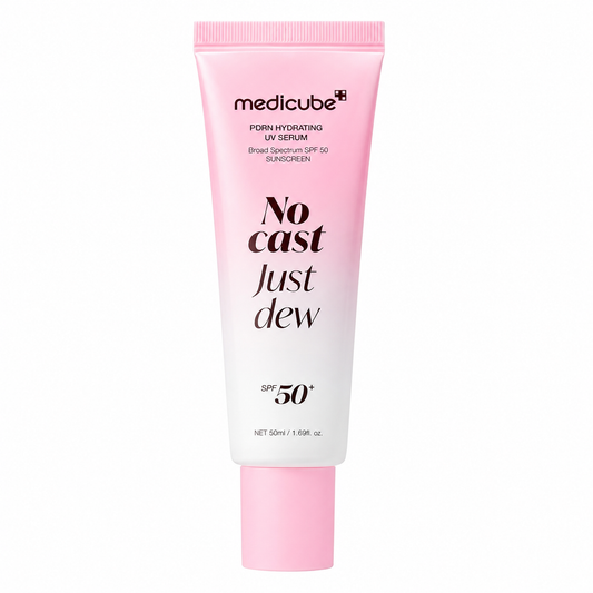 Medicube PDRN Hydrating UV Serum SPF50+ PA++++ 50ml sunscreen at Glam Secret
