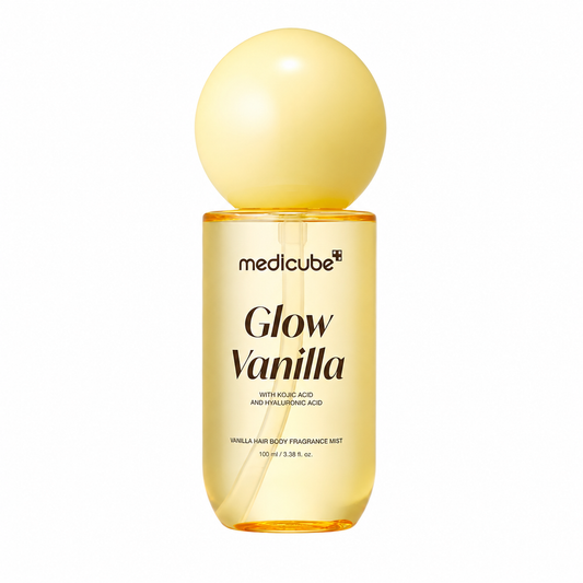Medicube Glow Vanilla Hair and Body Fragrance Mist 100ml with kojic acid and hyaluronic acid at Glam Secret