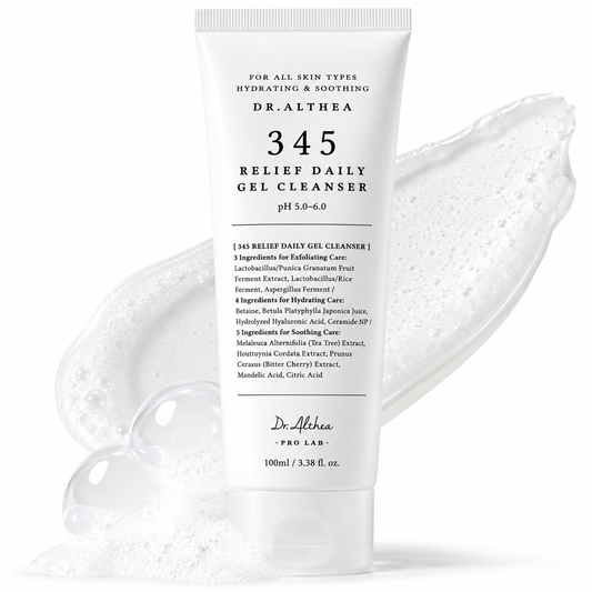 DR ALTHEA 345 Relief Daily Gel Cleanser foam swirl, 100ml facial cleanser