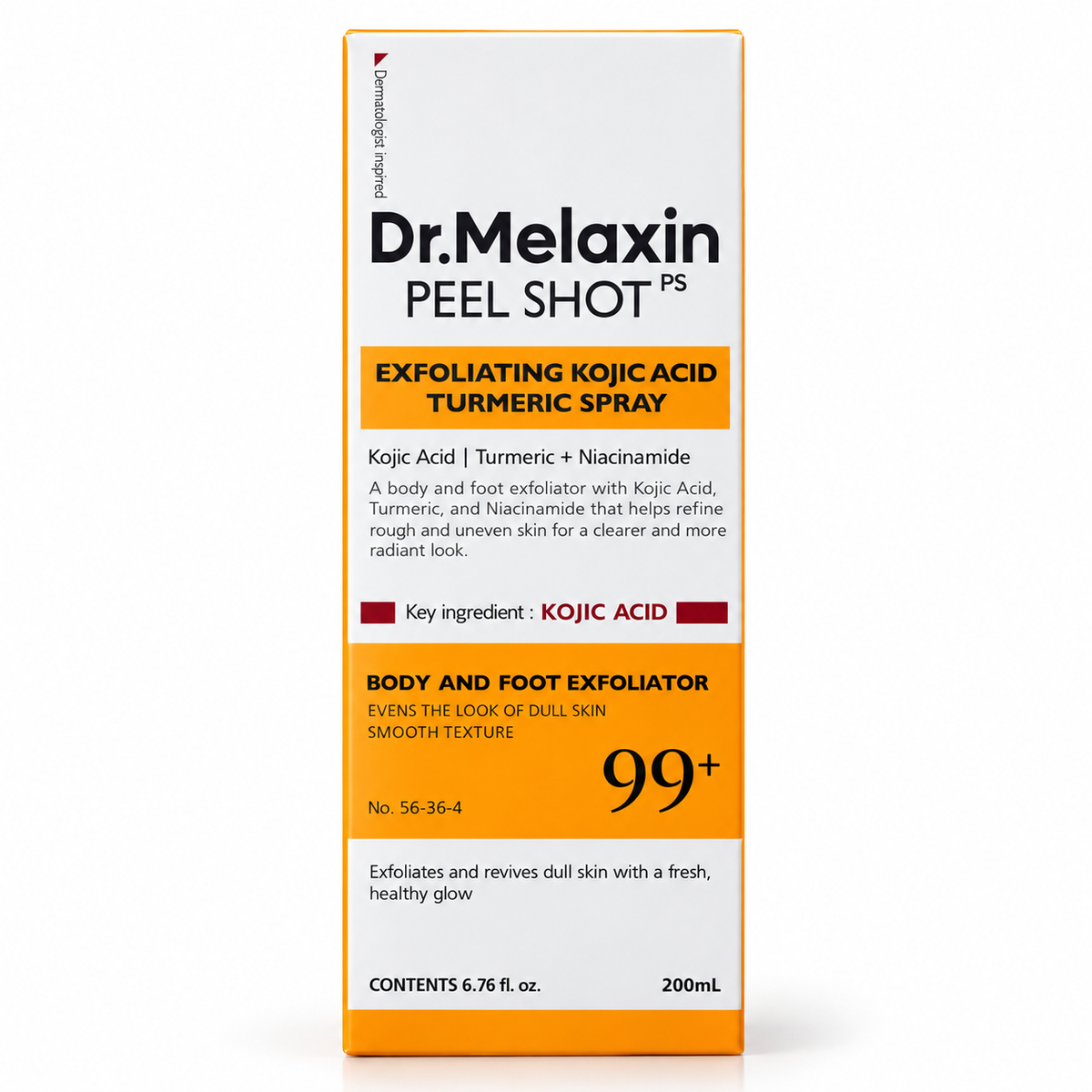 Dr.Melaxin Kojic Acid Turmeric Spray 200ml body exfoliator