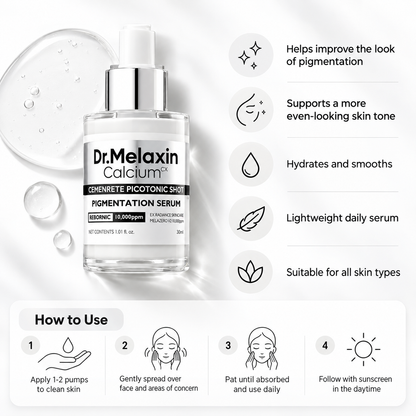 Dr. Melaxin Calcium CX Cemenrete Picotonic Shot Pigmentation Serum Usage and benefits