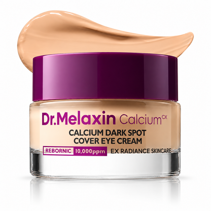 Dr. Melaxin Calcium Dark Spot Cover Eye Cream jar for brightening under-eye care