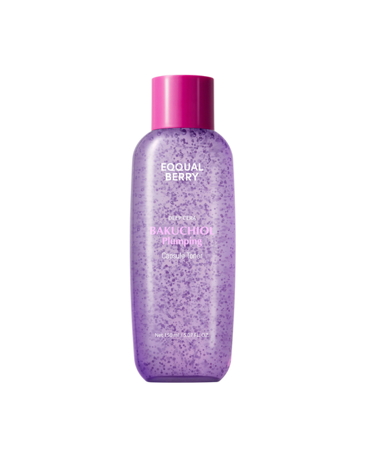 EQQUALBERRY BAKUCHIOL PLUMPING CAPSULE TONER 150ml - Glam Secret