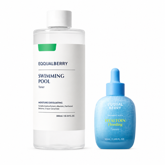 EQQUALBERRY Hydration and Barrier Serum Toner Duo dry for dehydrated skin, hydration texture, glass skin and Barrier Serum - Glam Secret