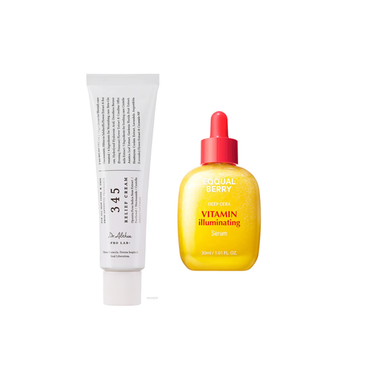 Dr Althea 345 Relief Cream 50ml x Eqqualberry x EQQUALBERRY - Vitamin Illuminating Serum 30ml