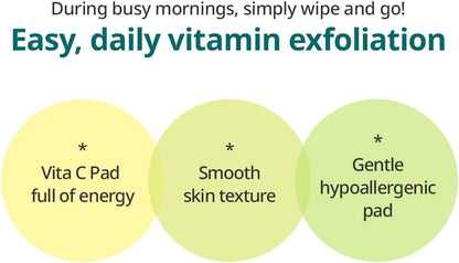 Green Tangerine Vita C pads for texture and pores - Glam Secret
