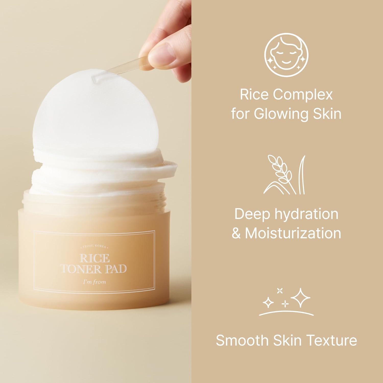 I'm From Rice Toner Pads for dull skin - Glam Secret