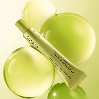 A brightening Korean serum booster shot by Arencia, designed to improve uneven skin tone and dullness.