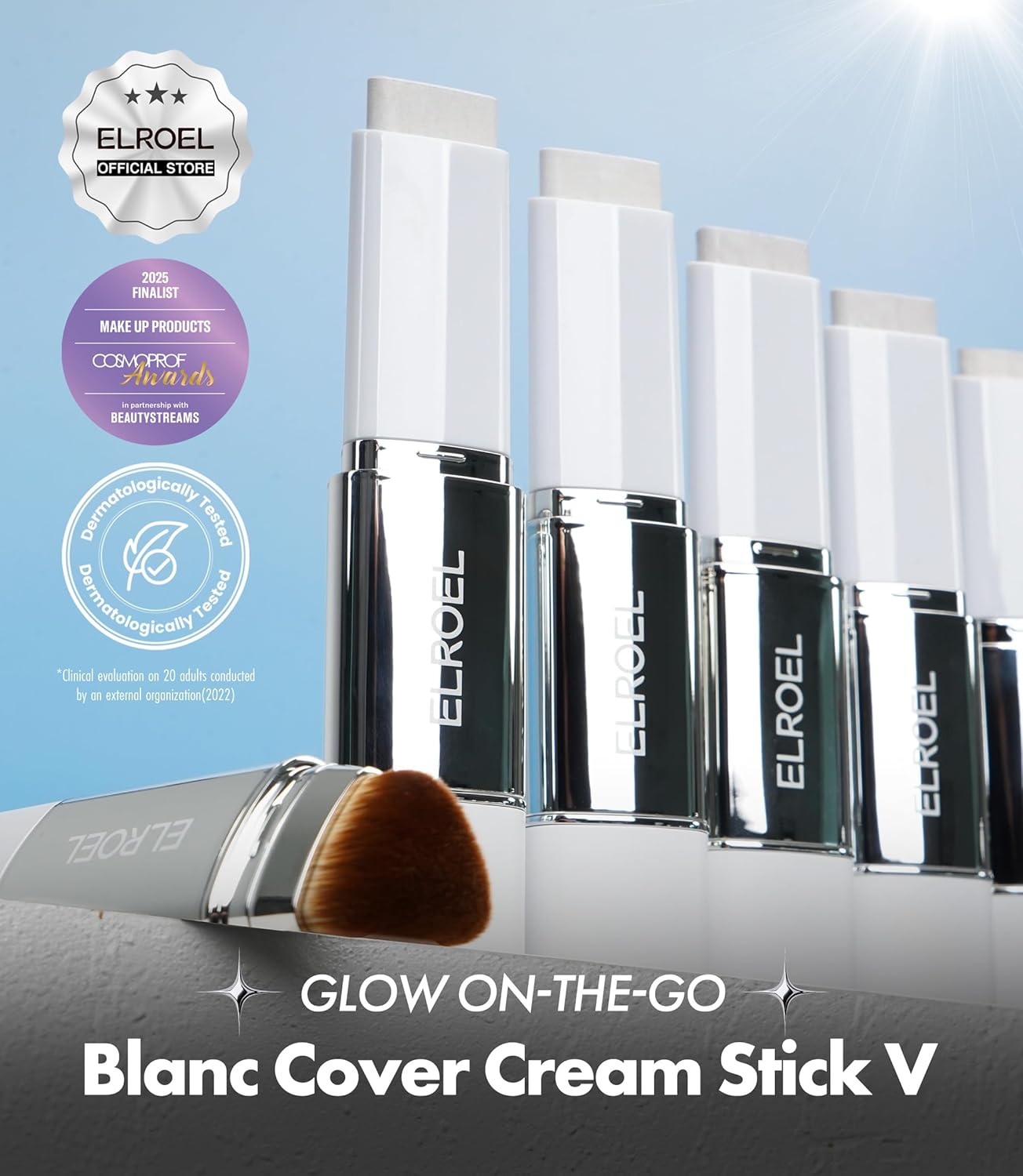 Korean foundation stick for radiant glass skin makeup 