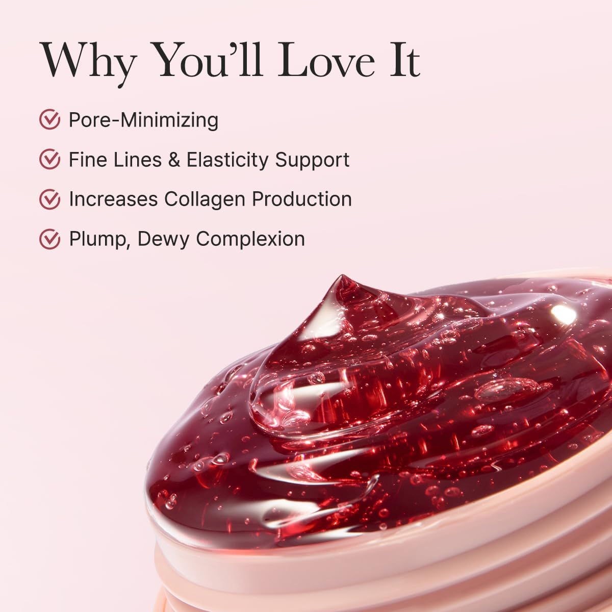 Korean jelly serum with niacinamide peptides and rosehip