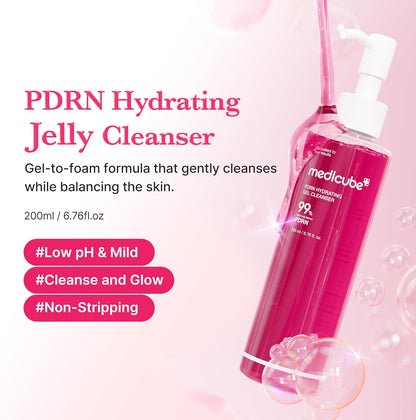 Korean low-pH gel cleanser with PDRN collagen and LHA 
