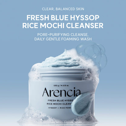 Korean mochi face wash for combination and congested skin