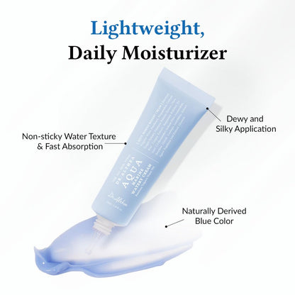 Dr. Althea Aqua Marine Watery Cream jar showing its blue and white packaging, highlighting a Korean moisturizer for revitalized skin.