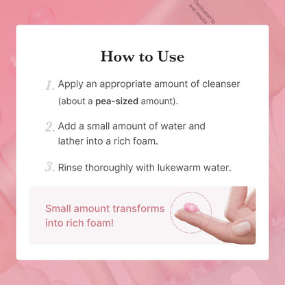 Korean pore refining cleanser with soft foam texture 