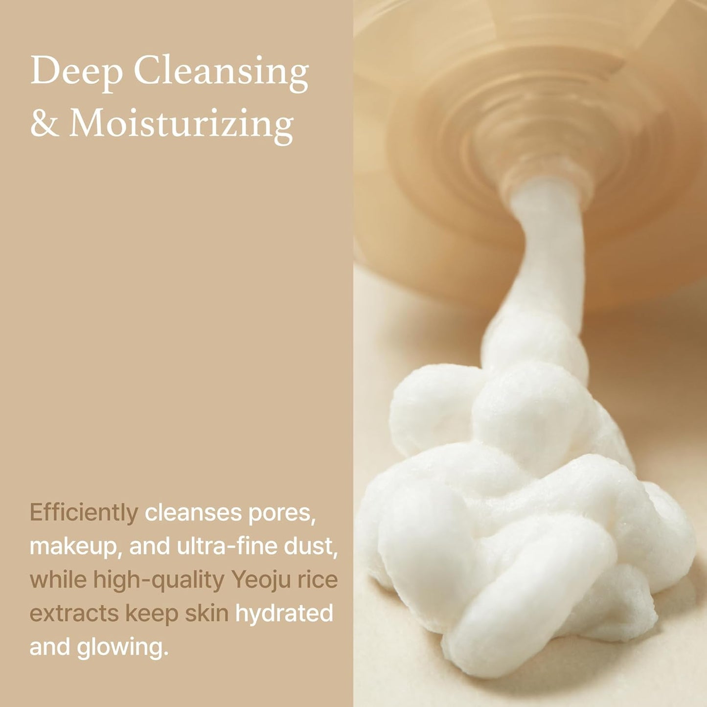 Korean rice facial cleanser for dry skin - Glam Secret