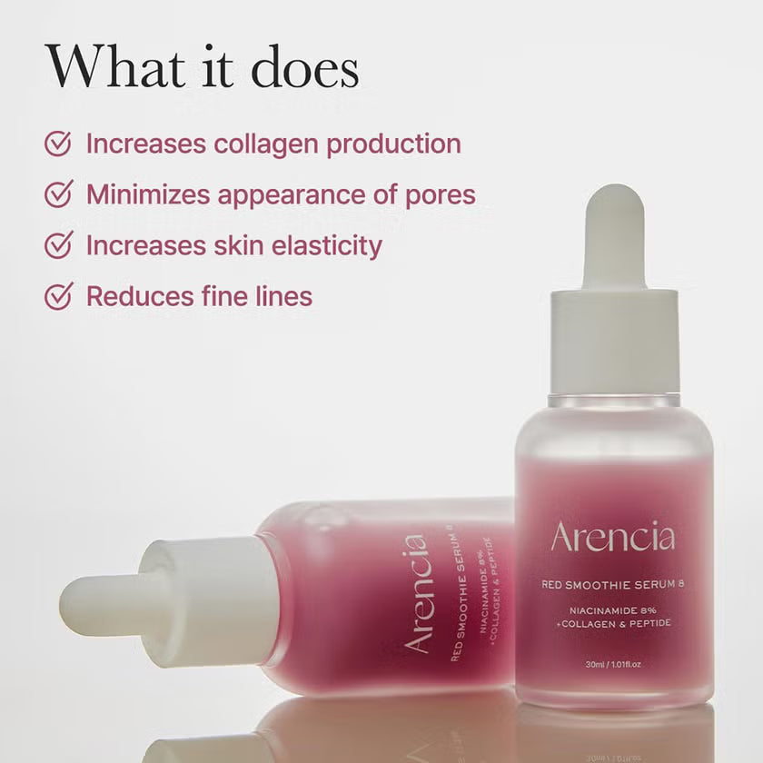 Korean smoothie serum with collagen peptides and rosehip